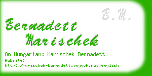 bernadett marischek business card